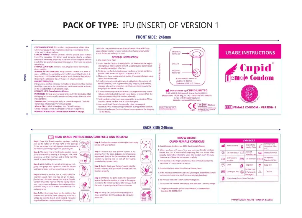 FEMALE CONDOM IFU
